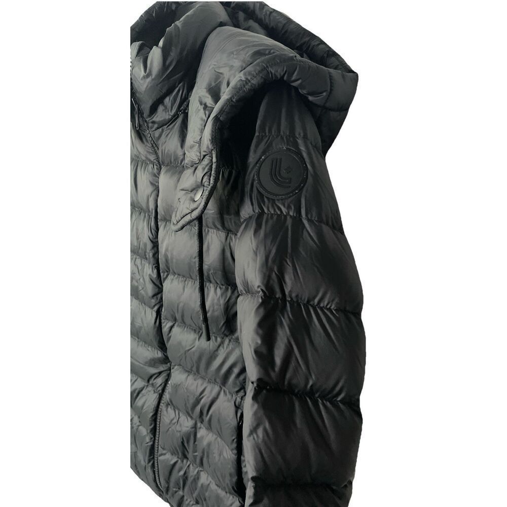 NWOT Lole Emeline Black Down Puffer Jacket Women’s Size Large Hooded Waterproof - Picture 9 of 9